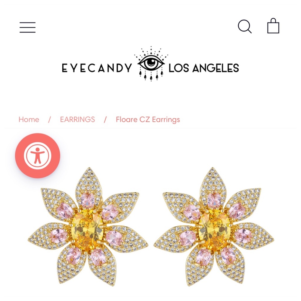 🆕 Floare CZ Earrings Eye Candy LA Stunning!